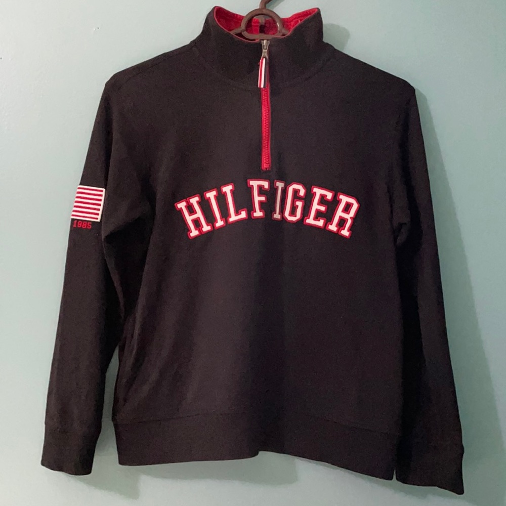 Boys Tommy Hilfiger quarter zip sweatshirt - Picture 1 of 6